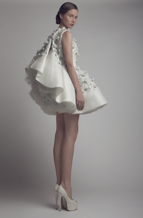 Короткое платье невесты от модного бренда ASHI Studio